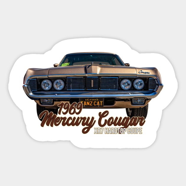 1969 Mercury Cougar XR7 Hardtop Coupe Sticker by Gestalt Imagery